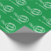 Santa express-mail: levering Noordpool groen wit Cadeaupapier (Hoek)