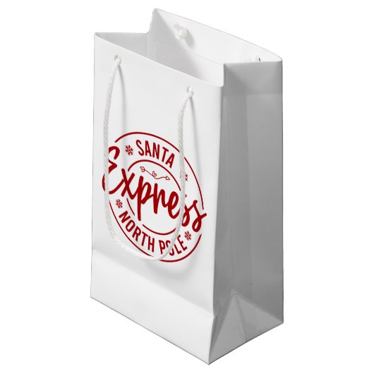 Santa express Noordpool Klein Cadeauzakje (Voorkant Gekanteld)