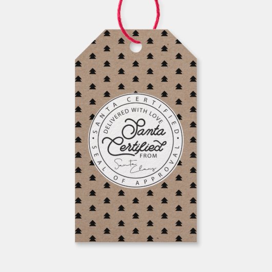 Santa Express pakketbezorging | Santa gecertificee Cadeaulabel (Achterkant)