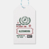 Santa Express voor levering (aangepaste naam) Cadeaulabel (Achterkant)