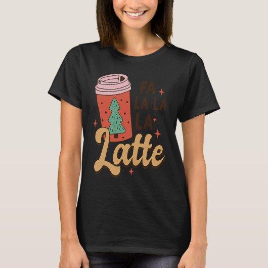 Santa Fa La La La Latte Christmas Math Teacher Lif T-shirt (Voorkant)