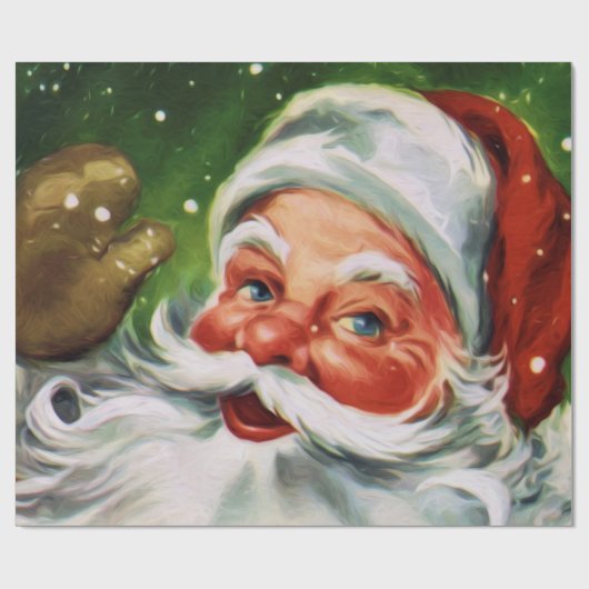 Santa Face 1 Cadeaupapier (Vlak)