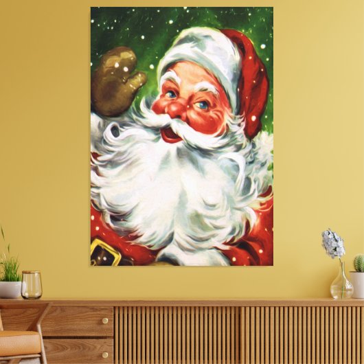 Santa Face 1 Canvas Afdruk (Insitu (Woonkamer))