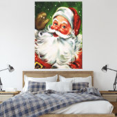 Santa Face 1 Canvas Afdruk (Insitu (Slaapkamer))