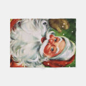 Santa Face 1 Fleece Deken (Voorkant (Horizontaal))