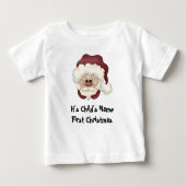 Santa Face 1st kerstT-shirt (Voorkant)