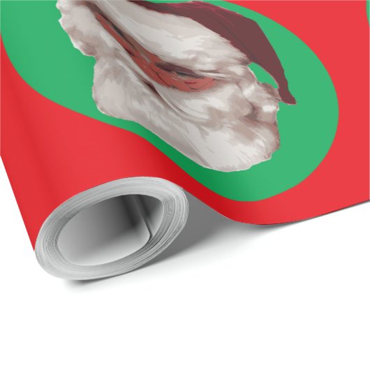 Santa Face Cadeaupapier (Rol Hoek)