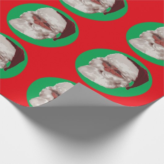 Santa Face Cadeaupapier (Hoek)