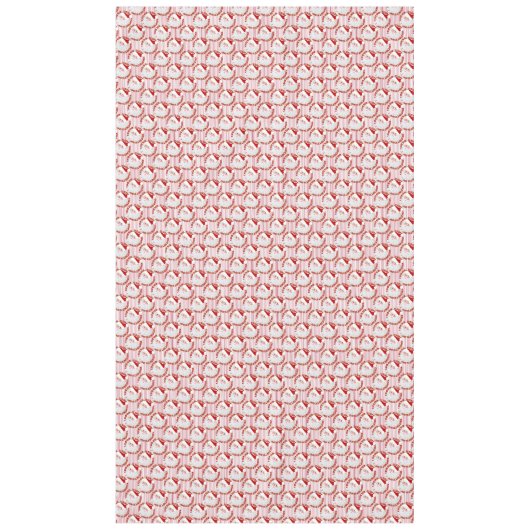 Santa Face Circles, Red Stripes-TABLECLOTH 60x104 Tafelkleed (Voorkant)