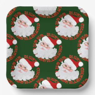 Santa Face-cirkels, Borden voor groenboek Papieren Bordje