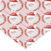 Santa Face-cirkels, Red Stripes-Table Runner 16x90 Korte Tafelloper (Hoek)