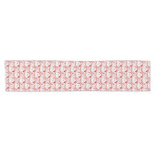 Santa Face-cirkels, Red Stripes-Table Runner 16x90 Korte Tafelloper (Horizontaal)