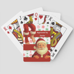 Santa Face Deck Kerstgeesten Noordpool Kerstmis Pokerkaarten