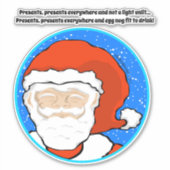 Santa Face Dutchman Quote Sticker (Voorkant)