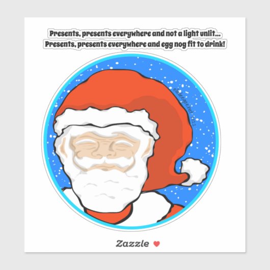 Santa Face Dutchman Quote Sticker (Vel)