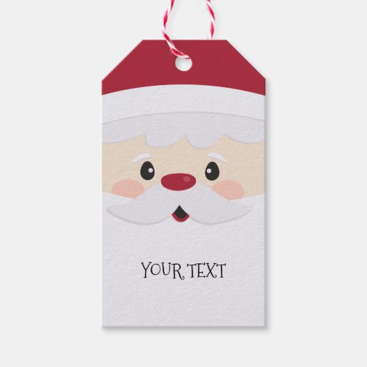 Santa Face Fun, persoonlijk cadeau Label Cadeaulabel (Voorkant)
