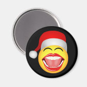 Santa Face Funny kerstvriendje Magnet (Voorkant / Achterkant)