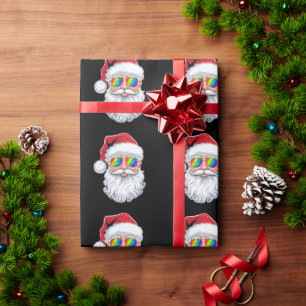 Santa Face Gay Zonnebrillen Kerst Kerstmis LGBTQ Cadeaupapier