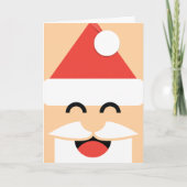Santa Face gevouwen kerst Kaart (Voorkant)