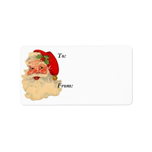 Santa Face Gift Label (Voorkant)