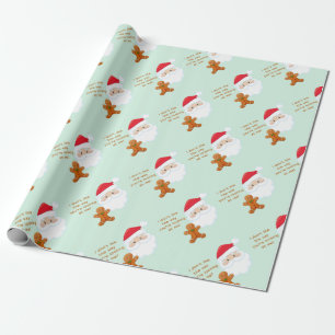 Santa Face GingerBrooBoy Cadeaupapier