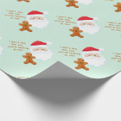 Santa Face GingerBrooBoy Cadeaupapier (Hoek)