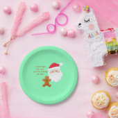 Santa Face GingerBrooMan Papieren Bordje (Feest)