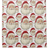 Santa Face Green Douchegordijn (Voorkant)