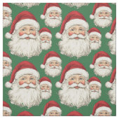 Santa Face Green Stof (Swatch)