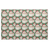 Santa Face Green Stof (Fat Quarter)