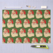  Santa Face Green Tissuepapier (Craft)