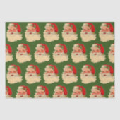  Santa Face Green Tissuepapier (Voorkant)
