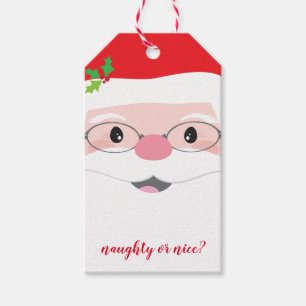 SANTA FACE hipster feestelijke kerst modern cadeau Cadeaulabel