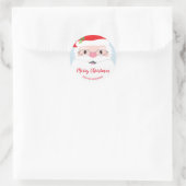 SANTA FACE hipster feestelijke koele kerst modern Ronde Sticker (Tas)