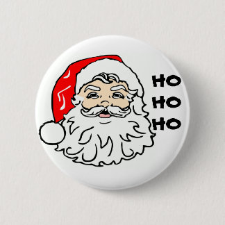 Santa face, HOHOHO Ronde Button 5,7 Cm