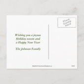 Santa Face Kerstfeestdag Foto Briefkaart (Achterkant)