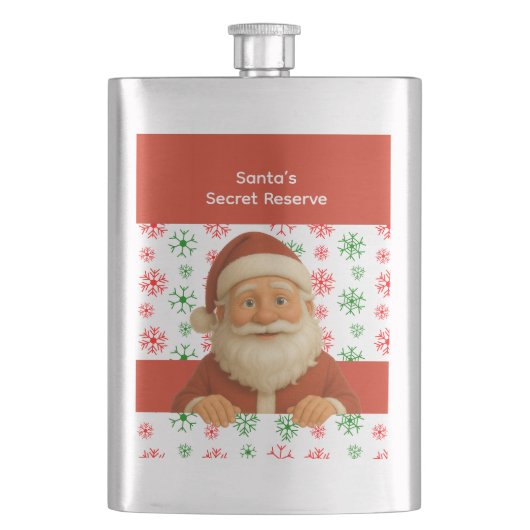 Santa Face | Kerstgeest Noordpool Vinyl Wrap Flacon (Voorkant)