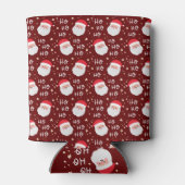 Santa Face Kerstmis Ho Ho Pattern Blikjeskoeler (Achterkant)