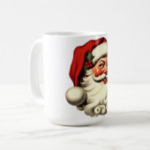  Santa Face Kerstmis Mok - Retro Santa (Voorkant links)