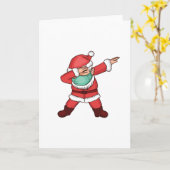 Santa Face Mask doken Kaart (Gele Bloem)