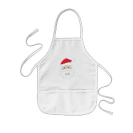 Santa Face met de naam Kitchen Helper Kinder Schort