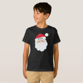 Santa Face met naam op Pet T-shirt (Voorkant volledig)