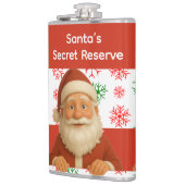 Santa Face | North Pole Spirits Christmas Vinyl Wr Heupfles (Links)