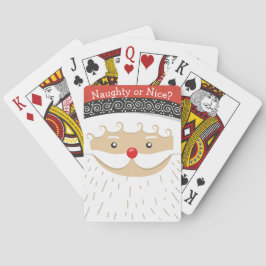 Santa Face-ontwerp Pokerkaarten