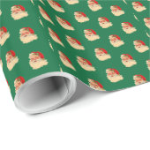  Santa Face-pakpapier Cadeaupapier (Rol Hoek)