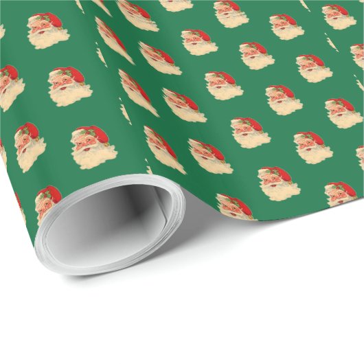 Santa Face-pakpapier Cadeaupapier (Rol Hoek)