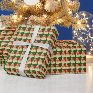 Santa Face-pakpapier Cadeaupapier
