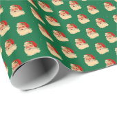  Santa Face-pakpapier Cadeaupapier (Rol Hoek)