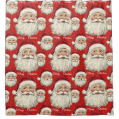 Santa Face Red Douchegordijn (Voorkant)