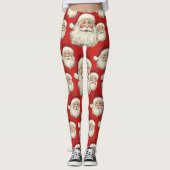  Santa Face Red Leggings (Voorkant)